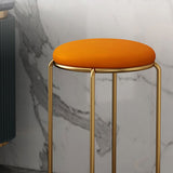 Velvet Scratch Resistant Ottoman Pure Color Round Glam Standard Round Ottoman Clearhalo 'furn' 'furn_ottomans_poufs' 'Furniture' 'Living Room Furniture' 'Ottomans & Poufs' 'ottomans_poufs' 1200x1200_16712c4b-aead-4e9f-8ce9-0197edcb9c08