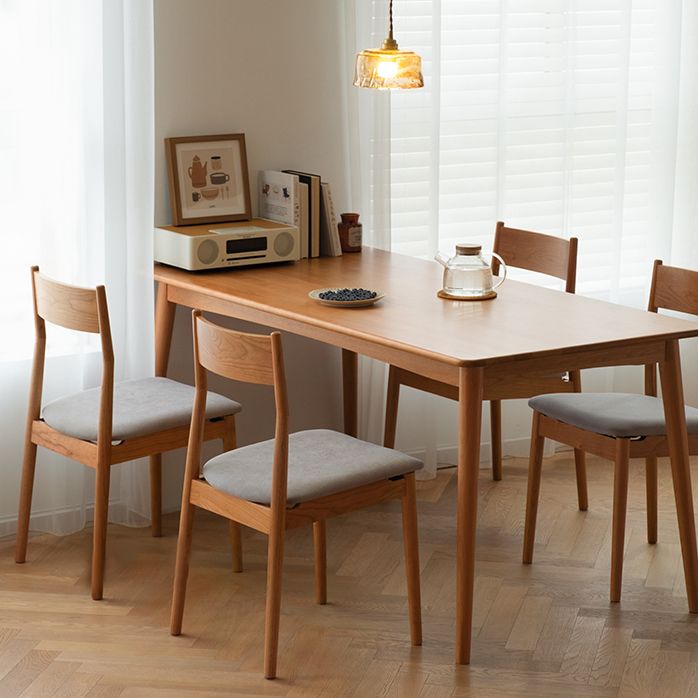 Rectangle Cherry Wood Table Contemporary Wooden Table with 4 Legs for Restaurant Clearhalo ' dining_table' 'Dining Tables & Seating' 'Dining Tables' 'furn' 'furn_dining_table' 'Furniture' 'furniture_dining_table' 'Kitchen & Dining Furniture' 'kitchen&dining_furn' 'kitchen' 'kitchen_dining_table' 1200x1200_1671c75c-750c-48bb-b032-5bd615edd615