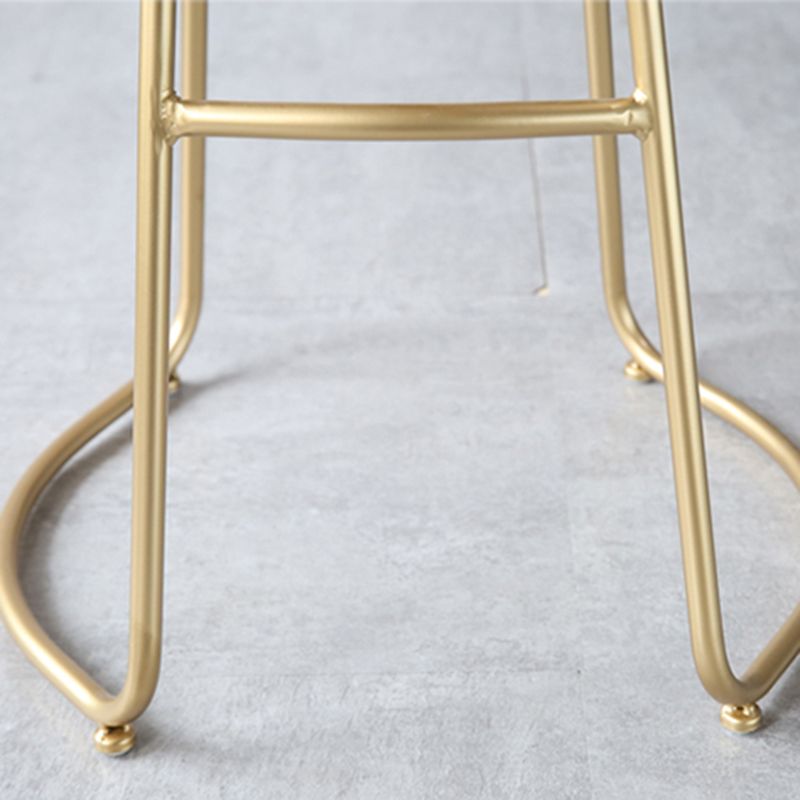 Contemporary Style Counter Stool Upholstered Bar Stool with Metal Base Clearhalo 'Bar Furniture' 'Bar Stools' 'bar_stools' 'furn' 'furn_bar_stools' 'Furniture' 'Kitchen & Dining Furniture' 1200x1200_167344d6-dee9-471f-b293-b4ce484d6fdf