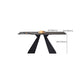 Rectangular Extendable Dining Table Modern Grey Stone Table Top for Dining Room