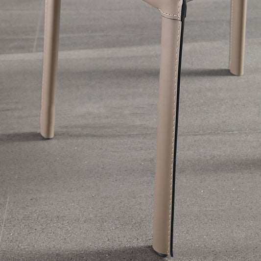 Faux Leather Kitchen Dining Chairs Armless Chairs with Metal Base Clearhalo 'Dining Chairs' 'Dining Tables & Seating' 'dining_chair' 'furn' 'furn_dining_chair' 'Furniture' 'Kitchen & Dining Furniture' 1200x1200_167364b5-390b-4be2-b204-9901bb3bb0fa