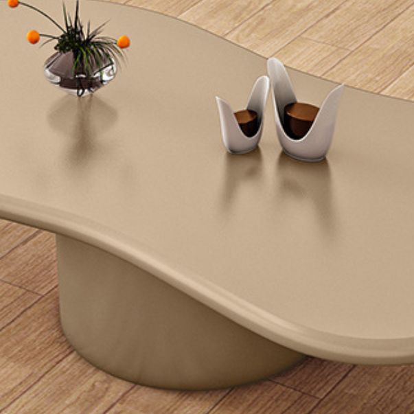 Scandinavian Free Form Coffee Table with Pedestal Base in Solid Wood Clearhalo 'Coffee & Accent Tables' 'Coffee Tables' 'coffee_tables' 'furn' 'furn_coffee_tables' 'Furniture' 'Living Room Furniture' 1200x1200_16741988-00b4-4216-8b76-be73d538ffa7