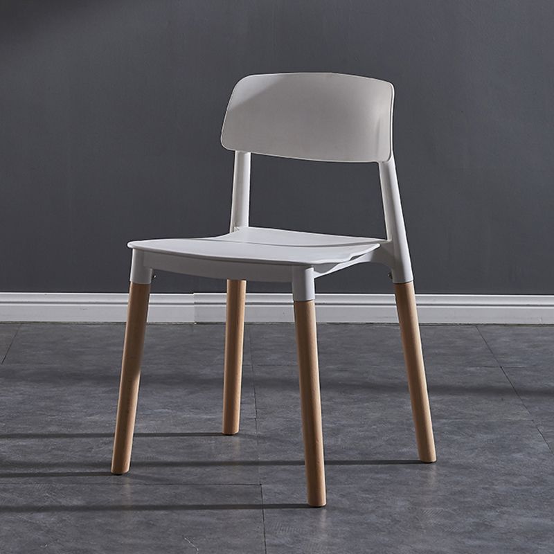 Modern Square Open Back Dining Chair Plastic Stackable Side Dining Chairs for Kitchen Clearhalo ' kitchen&dining_furn' 'Dining Chairs' 'Dining Tables & Seating' 'dining_chair' 'furn' 'furn_dining_chair' 'Furniture' 'furniture_dining_chair' 'Kitchen & Dining Furniture' 'kitchen' 1200x1200_16742618-9926-4ca8-88ce-45bbb39f885d