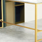 Glam Rectangle Pub Set 1/4 Pieces Counter Table with Upholstered Stools Clearhalo 'Bar Furniture' 'furn' 'furn_home_bar_bar_sets' 'Furniture' 'Home Bars & Bar Sets' 'home_bar_bar_sets' 'Kitchen & Dining Furniture' 1200x1200_16751ec9-36fa-49f2-9d40-e652ea284b0b