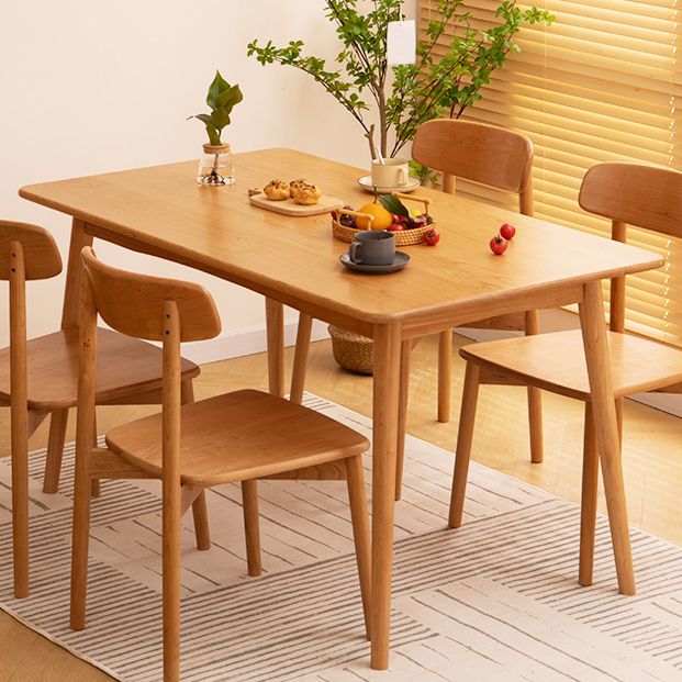 Oak Solid Wood Dining Table Simple Style Rectangle Dining Site Table with 4 Legs Clearhalo ' dining_table' 'Dining Tables & Seating' 'Dining Tables' 'furn' 'furn_dining_table' 'Furniture' 'furniture_dining_table' 'Kitchen & Dining Furniture' 'kitchen&dining_furn' 'kitchen' 'kitchen_dining_table' 1200x1200_16757115-6d7e-4220-a1b8-a117f7fcf866