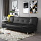 Armless Cotton Blend and Leather Convertible Contemporary Sofa Bed Clearhalo 'furn' 'furn_sofas' 'Furniture' 'furniture_sofas' 'Living Room Furniture' 'Sofa' 'sofas' 1200x1200_16758f18-5dfa-4ec4-949c-0f5cb4c7e663