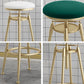Glam Rotatable Liftable Counter Stool Iron Cafe Bar Stool with Cushion and Pedal Clearhalo 'Bar Furniture' 'Bar Stools' 'bar_stools' 'furn' 'furn_bar_stools' 'Furniture' 'furniture_bar_stools' 'Kitchen & Dining Furniture' 1200x1200_1675b79b-a4fb-4e17-aa00-7a8330d8db7a