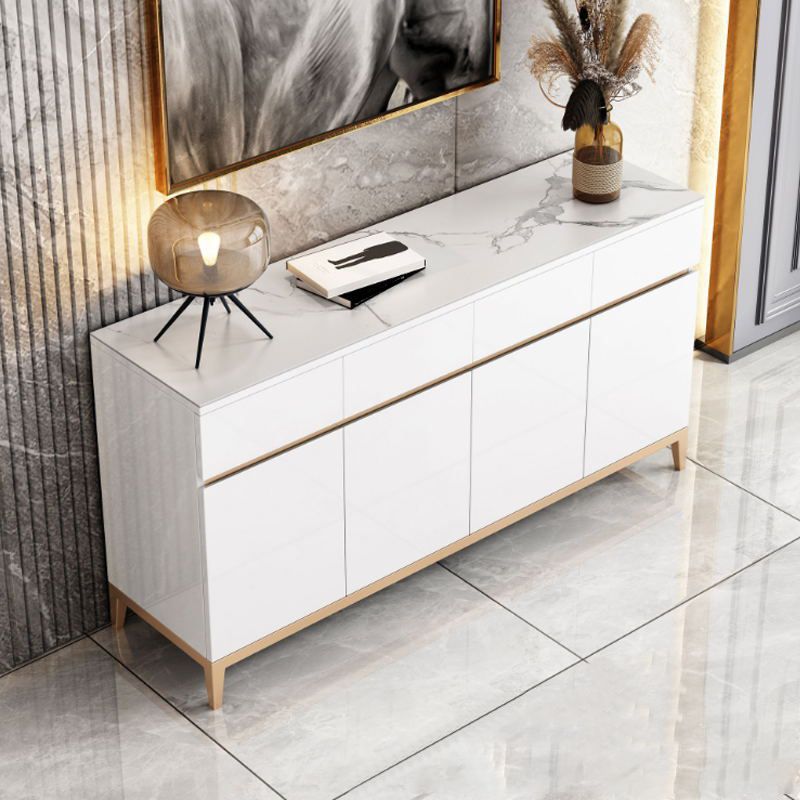 Tavolo da sala da pranzo a buffet in stile moderno con armadi e cassetti