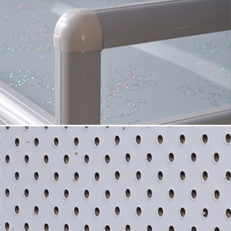 Metal Kitchen Dining Server Contemporary White Dining Server with Glass Doors Clearhalo 'buffet_sideboard' 'Buffets & Sideboards' 'furn' 'furn_buffet_sideboard' 'Furniture' 'furniture_buffet_sideboard' 'Kitchen & Dining Furniture' 1200x1200_1676e4d9-6534-44ef-b5a5-151889318de4