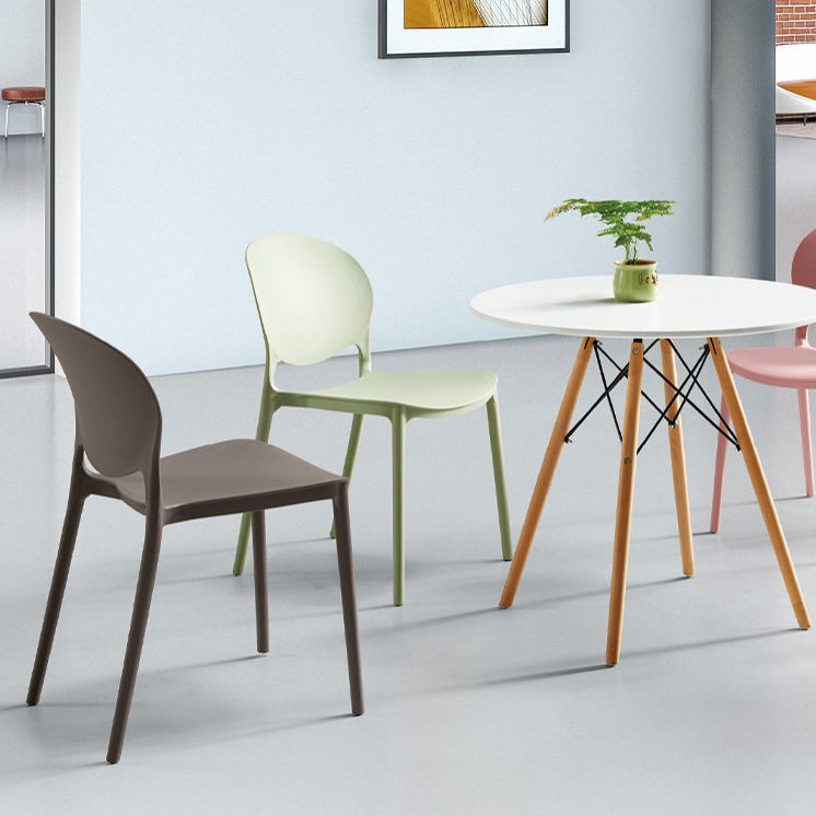 Contemporary Style Dining Chairs Armless Dining Chairs with Plastic Legs for Kitchen Clearhalo 'Dining Chairs' 'Dining Tables & Seating' 'dining_chair' 'furn' 'furn_dining_chair' 'Furniture' 'Kitchen & Dining Furniture' 1200x1200_167724ea-01e6-4f90-8bfc-ab95418d18e4