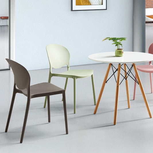 Contemporary Style Dining Chairs Armless Dining Chairs with Plastic Legs for Kitchen Clearhalo 'Dining Chairs' 'Dining Tables & Seating' 'dining_chair' 'furn' 'furn_dining_chair' 'Furniture' 'Kitchen & Dining Furniture' 1200x1200_167724ea-01e6-4f90-8bfc-ab95418d18e4