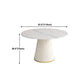 Modern Style Dining Table Round White Sintered Stone Dining Table for Home Use Clearhalo ' dining_table' 'Dining Tables & Seating' 'Dining Tables' 'furn' 'furn_dining_table' 'Furniture' 'furniture_dining_table' 'Kitchen & Dining Furniture' 'kitchen&dining_furn' 'kitchen' 'kitchen_dining_table' 1200x1200_1677d930-c024-4fdd-a3c0-d68a90bcdc32