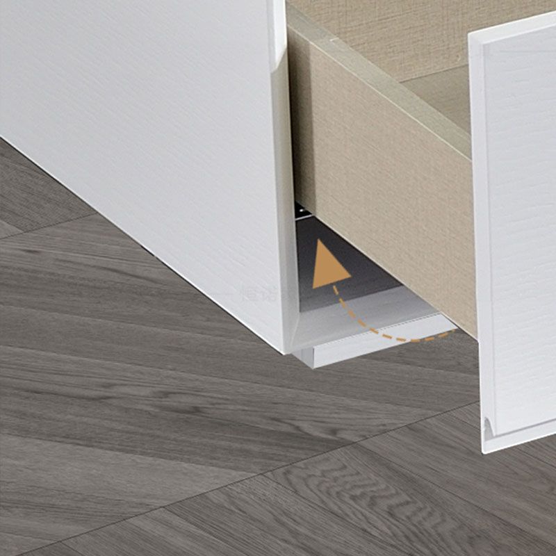 Contemporary TV Console White Wood/Stone Top TV Stand with Soft Close Drawers Clearhalo 'furn' 'furn_tv_stands_entertainment_centers' 'Furniture' 'Living Room Furniture' 'TV Stands & Entertainment Centers' 'TV Stands & Media Storage Furniture' 'tv_stands_entertainment_centers' 1200x1200_167d95a8-a8e4-44dd-b185-0dce032cb7e7