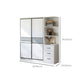 Sliding Wardrobe Armoire with Shelves Engineered Wood Wardrobe Cabinet