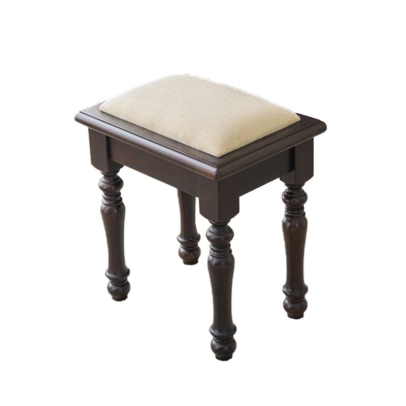 Ensemble de vanité brun cend avec miroir 17,71 "tables de vanité en bois de large avec 2 tiroirs