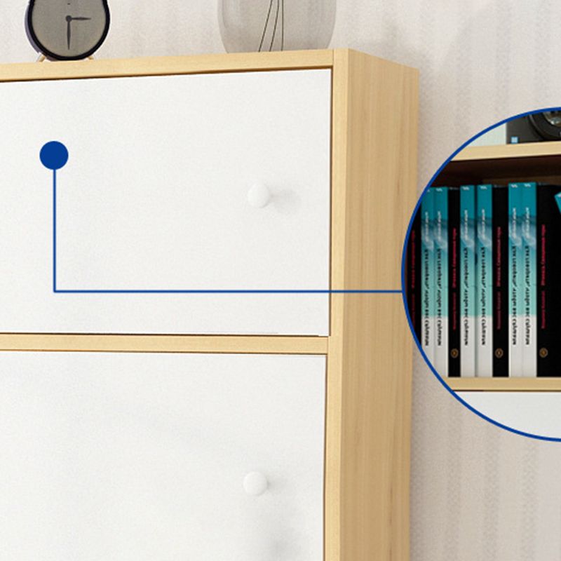 Estantería de madera artificial estándar moderna de 9 "de ancho estantería de espalda cerrada