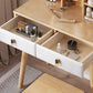 Modernist Solid Wood Make-up Vanity Home Vanity Desk with Mirror for Bedroom