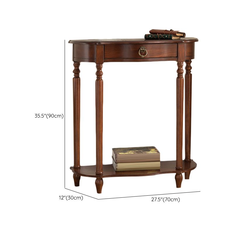 Tavolo da divano con console in legno di gomma vittoriano per la sala da divano per sala