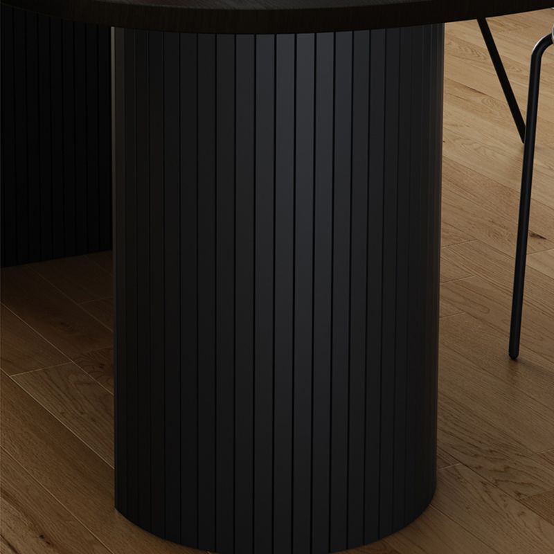 Oval Dining Table for Restaurant Contemporary Kitchen Table with Black Double Pedestal Clearhalo ' dining_table' 'Dining Tables & Seating' 'Dining Tables' 'furn' 'furn_dining_table' 'Furniture' 'furniture_dining_table' 'Kitchen & Dining Furniture' 'kitchen&dining_furn' 'kitchen' 'kitchen_dining_table' 1200x1200_167fdaad-6361-44fb-9711-541109a27f57