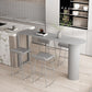 White Modern Style Bar Table in Iron Top and Faux Marble Milk Tea Shop Bar Table Clearhalo 'Bar Furniture' 'Bar Tables' 'bar_tables' 'furn' 'furn_bar_tables' 'Furniture' 'furniture_bar_tables' 'Kitchen & Dining Furniture' 1200x1200_1680380f-49a7-4da4-93a9-e90e1ea91dcc