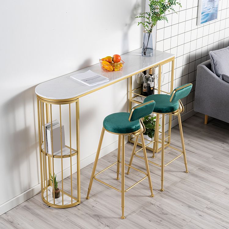 Moderno 1/3 pezzi da bar set tavolino in pietra con sgabelli alti per soggiorno
