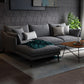 Modern 3/4-seater Fabric Sofa & Chaise Grey Slipcovered Sectional Clearhalo 'furn' 'furn_sectionals' 'Furniture' 'Living Room Furniture' 'Sectionals' 1200x1200_16809d46-66ef-4b3b-922a-c118d82e88e5