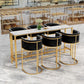 Sintered Stone Bar Table Set 1/2/3/4/7 Pieces Luxury Bar Table and Stools with Footrest Clearhalo 'Bar Furniture' 'furn' 'furn_home_bar_bar_sets' 'Furniture' 'Home Bars & Bar Sets' 'home_bar_bar_sets' 'Kitchen & Dining Furniture' 1200x1200_16824c25-651a-42da-a285-8a6f40df98d0