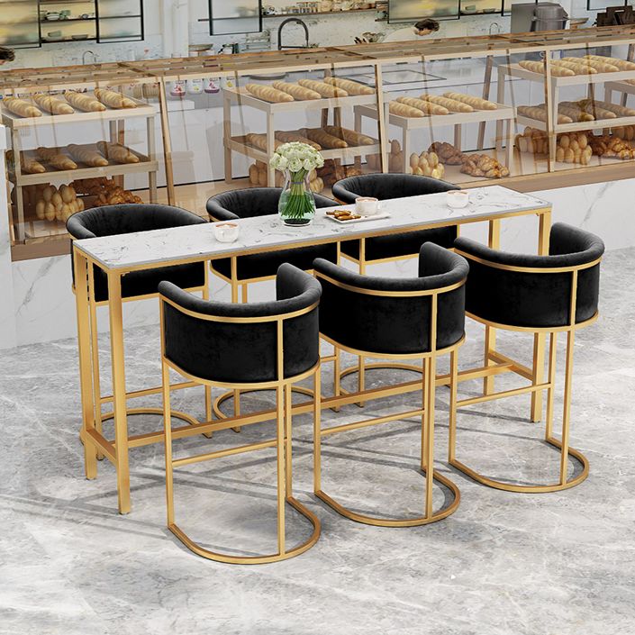 Sintered Stone Bar Table Set 1/2/3/4/7 Pieces Luxury Bar Table and Stools with Footrest Clearhalo 'Bar Furniture' 'furn' 'furn_home_bar_bar_sets' 'Furniture' 'Home Bars & Bar Sets' 'home_bar_bar_sets' 'Kitchen & Dining Furniture' 1200x1200_16824c25-651a-42da-a285-8a6f40df98d0