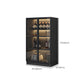 Industrial Freestanding Wine Glass Stemware Rack Holder in Black