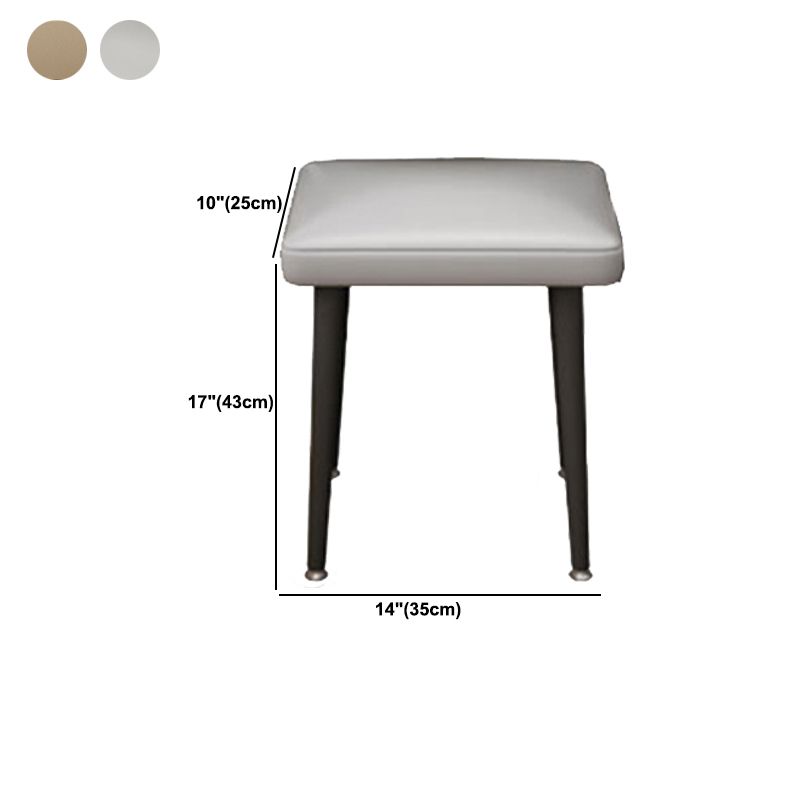 2 Storage Drawers Vanity Set Glass Top Jewelry Dressing Table with Padded Stool