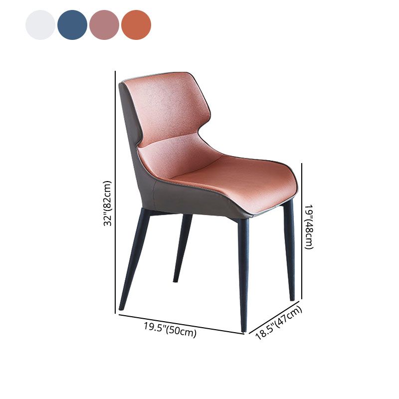 Contemporary Style Chair Dining Arm Wingback Side Chair with Metal Legs for Kitchen Clearhalo 'Dining Chairs' 'Dining Tables & Seating' 'dining_chair' 'furn' 'furn_dining_chair' 'Furniture' 'Kitchen & Dining Furniture' 1200x1200_16863c19-13fc-4a9d-85d7-a91692b43fb7