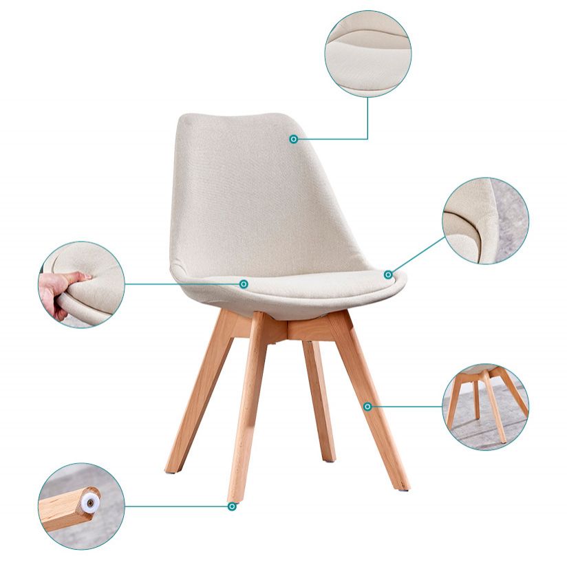 Contemporary Style Dining Room Chair Solid Back Armless Chair for Kitchen Clearhalo ' kitchen&dining_furn' 'Dining Chairs' 'Dining Tables & Seating' 'dining_chair' 'Furniture' 'furniture_dining_chair' 'Kitchen & Dining Furniture' 'kitchen' 1200x1200_1686e76e-4cde-4c29-958b-38e7673f3c27