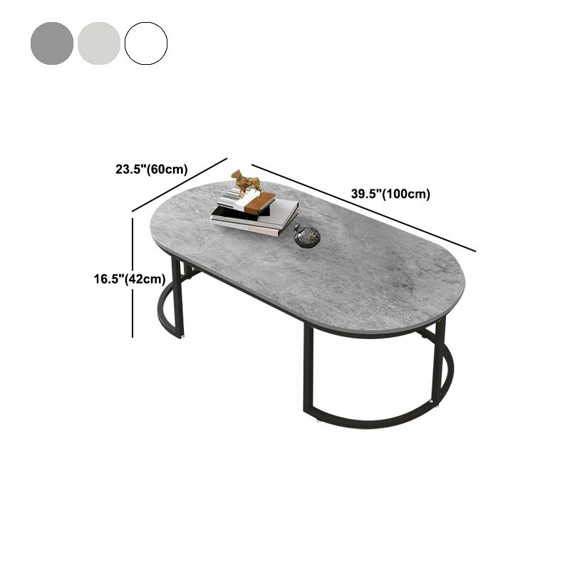 Oval Modern Coffee Table Wood Minimalist Coffee Table for Living Room Clearhalo 'Coffee & Accent Tables' 'Coffee Tables' 'coffee_tables' 'furn' 'furn_coffee_tables' 'Furniture' 'Living Room Furniture' 1200x1200_168725b7-c755-4906-a95e-cc6ab58b6e72