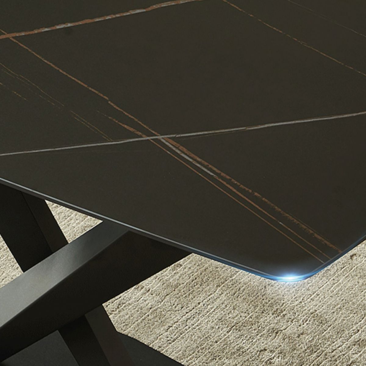 Contemporary Rectangle Dining Room Table Sintered Stone Table with Pedestal Base Clearhalo ' dining_table' 'Dining Tables & Seating' 'Dining Tables' 'furn' 'furn_dining_table' 'Furniture' 'furniture_dining_table' 'Kitchen & Dining Furniture' 'kitchen&dining_furn' 'kitchen' 'kitchen_dining_table' 1200x1200_1688cc20-cca1-4a61-b775-03a07c8d4c57