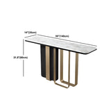 Tabella di accento glam da 31 "H TABELLO DI ACCENTO DEL RECTALLO BIANCO