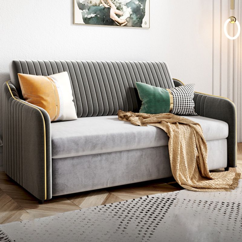 37" Wide Glam Sleeper Sofa Futon Foldable Pillow Included Sleeper Sofa Clearhalo 'furn' 'furn_futons' 'Furniture' 'Futons & Daybeds' 'Futons' 'Living Room Furniture' 1200x1200_168e5ce9-342e-452a-aaaf-9900d1364a68