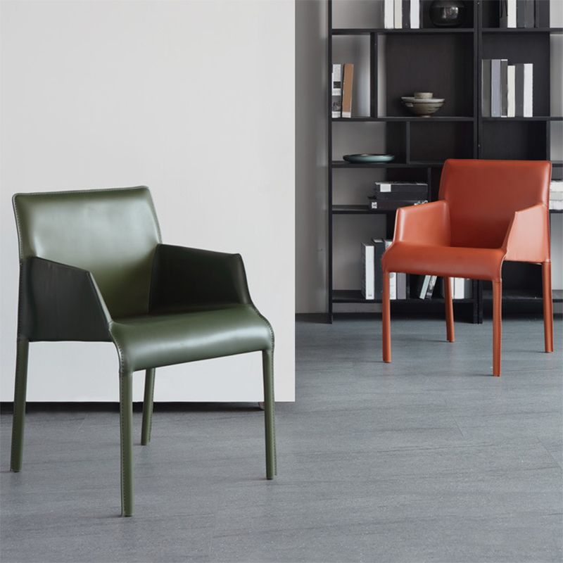 Moderne Stuhlstuhl Leder Home benutzen Esstuhl mit Metallbeinen