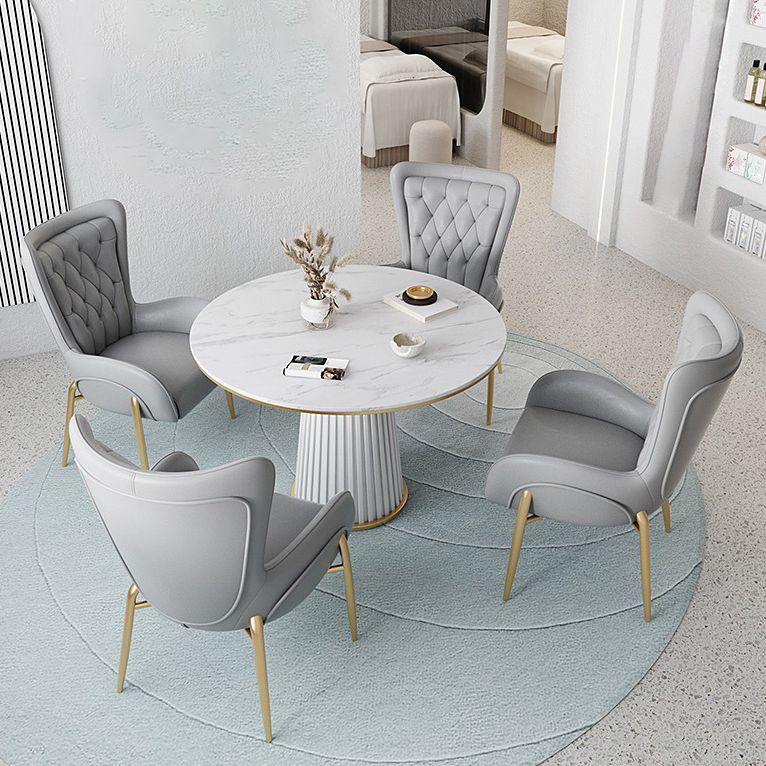 Glam Metal Dining Room Chairs Upholstered Arm Chair for Restaurant Use Clearhalo ' kitchen&dining_furn' 'Dining Chairs' 'Dining Tables & Seating' 'dining_chair' 'furn' 'furn_dining_chair' 'Furniture' 'furniture_dining_chair' 'Kitchen & Dining Furniture' 'kitchen' 1200x1200_16912bdd-9db9-46df-872d-d8e6a95c193d