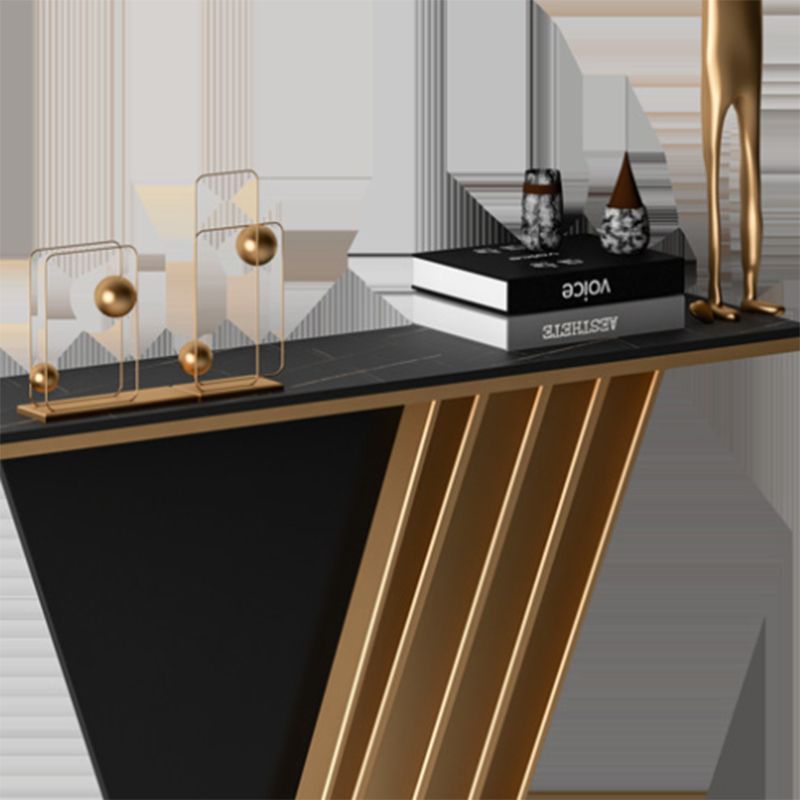 Glam Marble Console Table 12" W Stain Resistant Accent Table for Hall Clearhalo 'Console Tables' 'console_tables' 'Entry & Mudroom Furniture' 'furn' 'furn_console_tables' 'Furniture' 1200x1200_169233fb-23af-4046-8544-ef9d4cee7a08