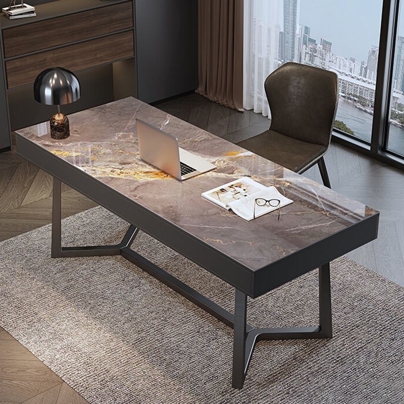 Modern Home Rectangular Office Desk 29.5" High Writing Desk with 3 Storage Drawers