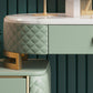 Green Makeup Vanity Desk 30.31" High Vanity Tables with 3 Drawer Clearhalo 'Bedroom Furniture' 'furn' 'furn_makeup_vanities' 'Furniture' 'Makeup Vanities' 'makeup_vanities' 1200x1200_1693176f-3bdb-4b35-8898-d45dfc91f5c7