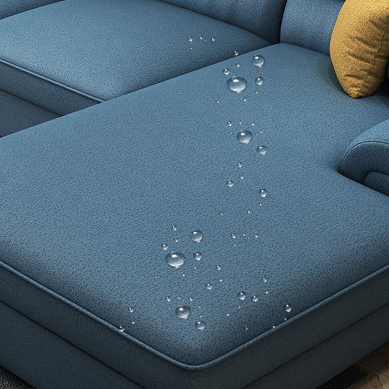 38.5"H Scandinavian Linen Flared Arm Sofa& Chaise Lounge for Living Room Clearhalo 'furn' 'furn_sectionals' 'Furniture' 'furniture_sectionals' 'kitchen' 'kitchen_sectionals' 'Living Room Furniture' 'Sectionals' 1200x1200_16936d02-3190-42fa-8eeb-94ebe0801440