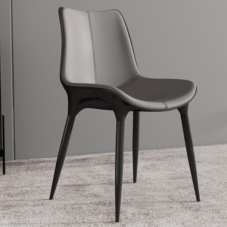 Modern Style Leather Dining Arm Chairs Solid Back Upholstered Chairs (Set of 2) Clearhalo ' kitchen&dining_furn' 'Dining Chairs' 'Dining Tables & Seating' 'dining_chair' 'furn' 'furn_dining_chair' 'Furniture' 'furniture_dining_chair' 'Kitchen & Dining Furniture' 'kitchen' 1200x1200_169450c5-922f-42a2-b50d-95f187083098