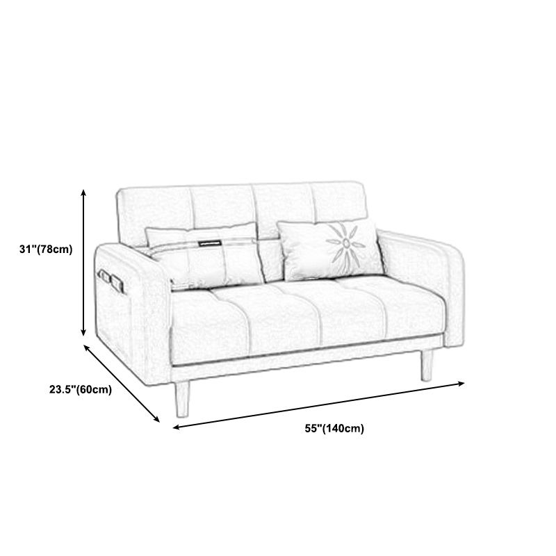 Biscuit Back Square Arm Modern Sleeper with Foldable Convertible Sleeper Clearhalo 'furn' 'furn_sofas' 'Furniture' 'furniture_sofas' 'kitchen' 'kitchen_sofas' 'Living Room Furniture' 'Sofa' 'sofas' 1200x1200_16968f51-9745-4cac-bced-10b90fdfca1e