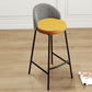 Glam Bucket Leather Counter-height Stool Footrest Indoor Bar and Counter Stool Clearhalo 'Bar Furniture' 'Bar Stools' 'bar_stools' 'furn' 'furn_bar_stools' 'Furniture' 'Kitchen & Dining Furniture' 1200x1200_1696bc15-4523-4654-b4f7-6f36ea53b2ea