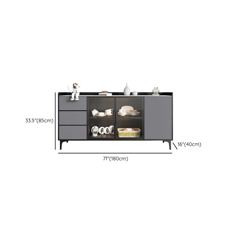 Mobile moderno per esposizioni in legno 3 cassetti standard per la sala da pranzo