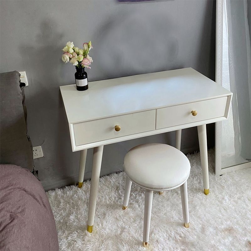 Hedendaagse witte make-up ijdelheid met 2 opbergladen massief houten dressoir
