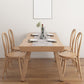Mesa de comedor rectangular de 4 patas, mesa de madera de estilo moderno para cocina