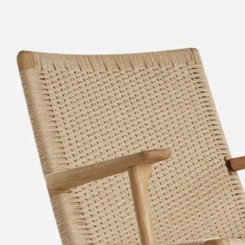 Solid Wood Frame Dining Arm Chair Indoor Arm Chair in Black and Natural