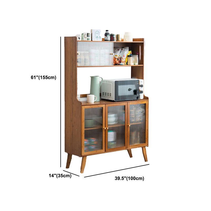 Server per pranzo acrilico contemporaneo server di bambù marrone per cucina